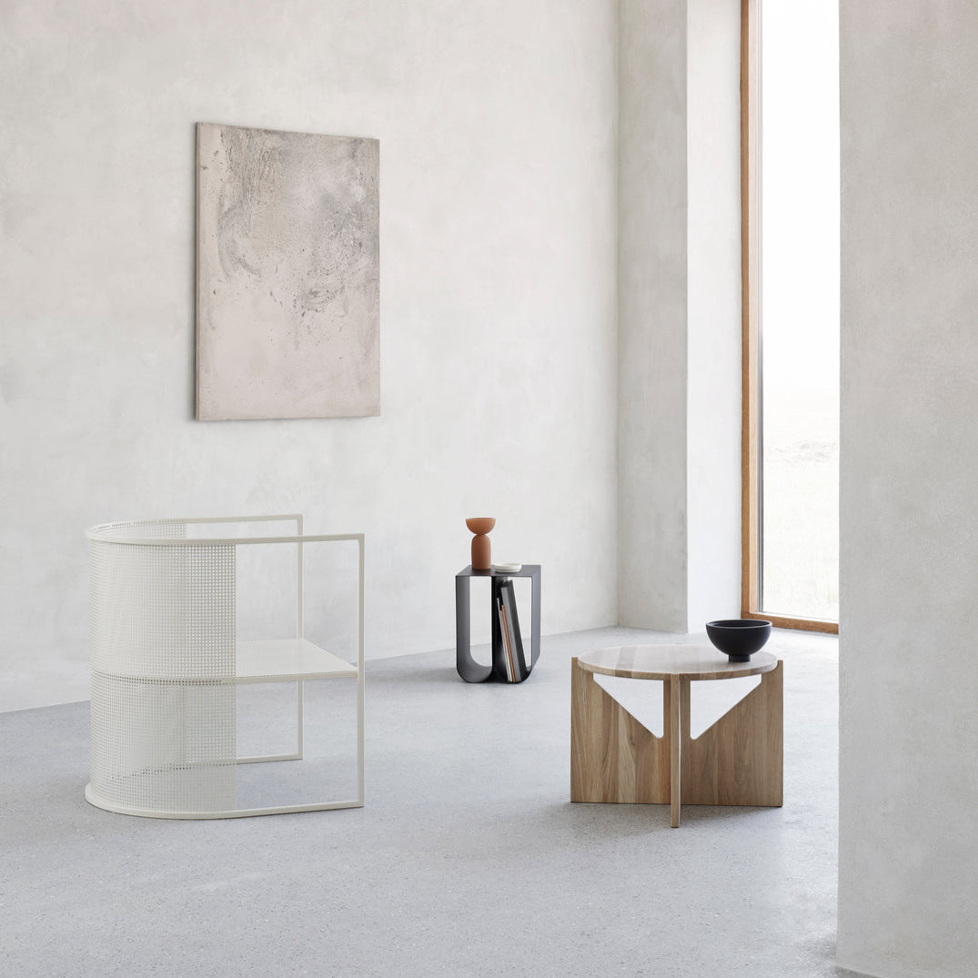 Fauteuil lounge Bauhaus en acier beige