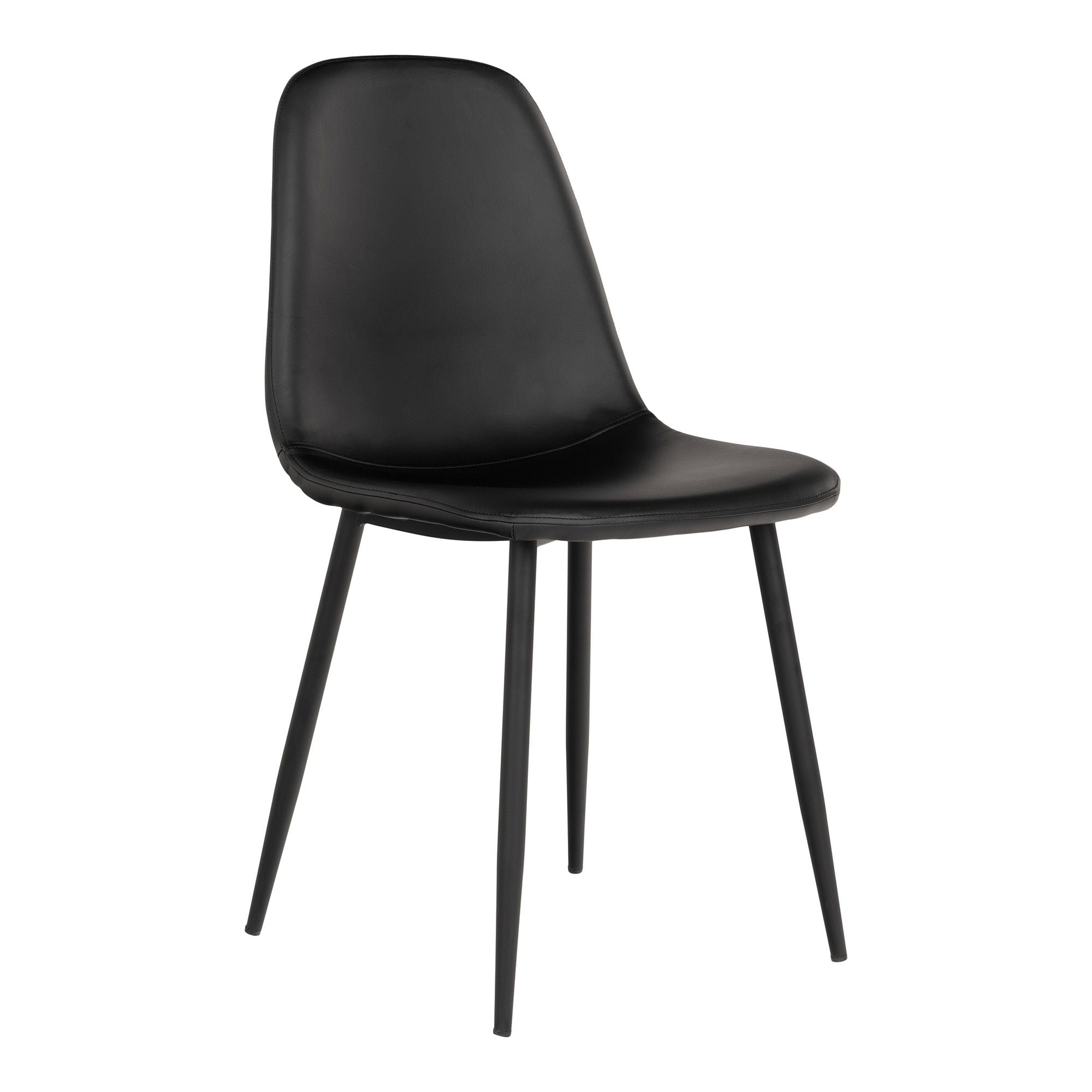 Chaise de salle à manger Stockholm noire