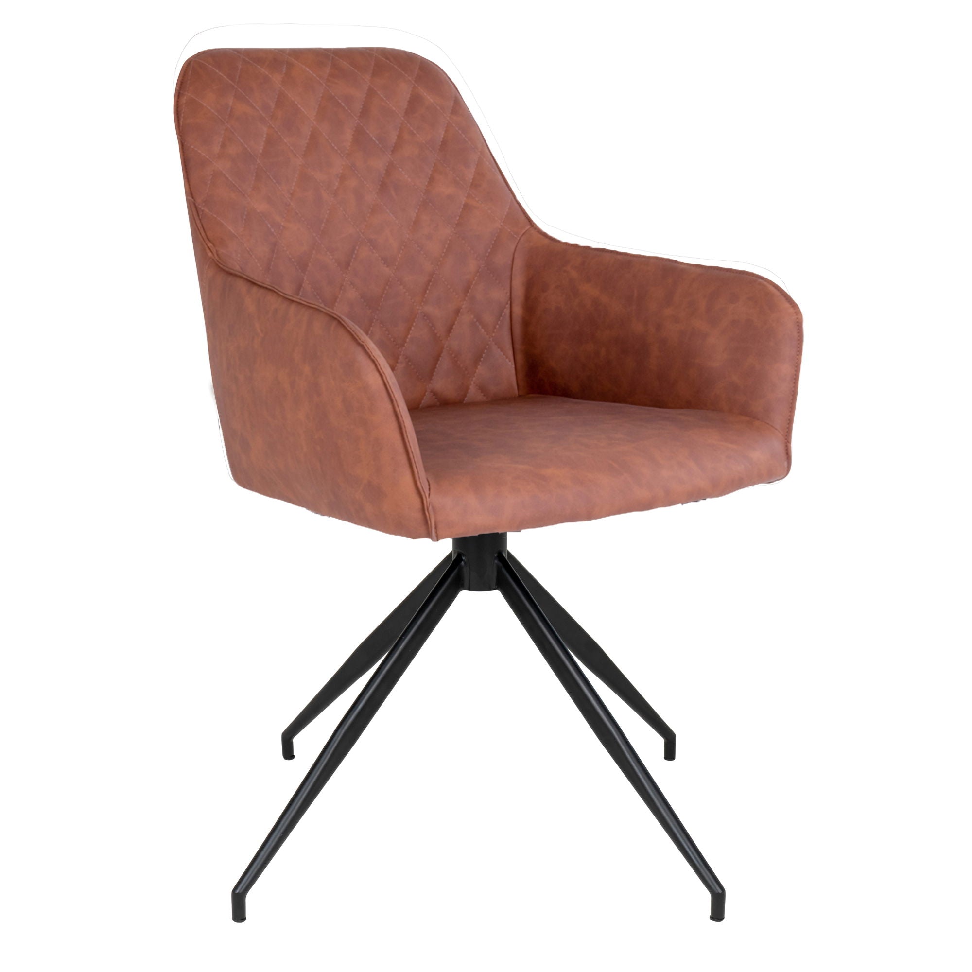 Chaise de salle à manger Harbo brun vintage