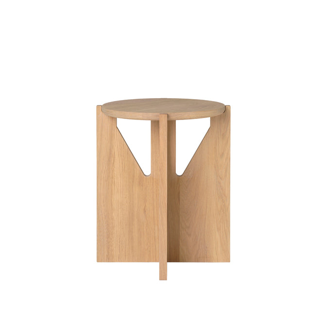 Tabouret Simple en chêne clair laqué