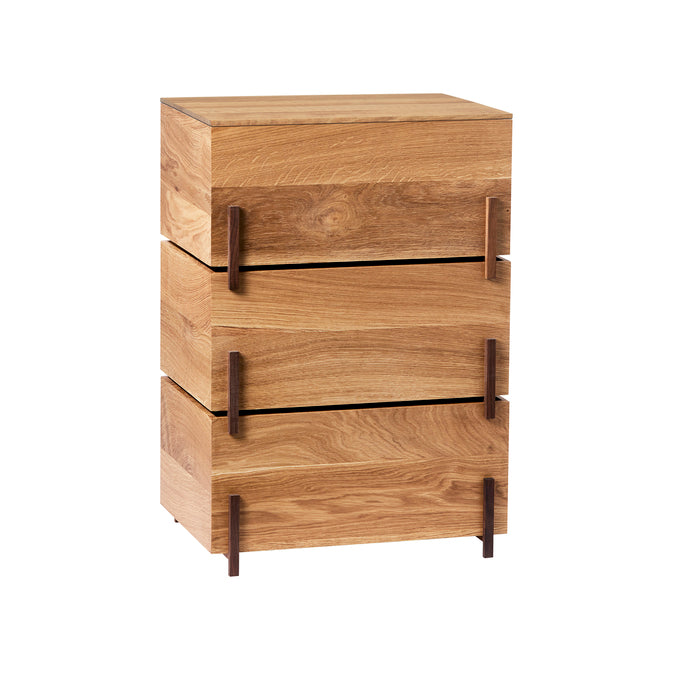 Grande boîte de rangement Stack en chêne et noyer