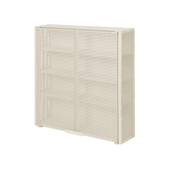 Meuble mural Grid beige en acier perforé