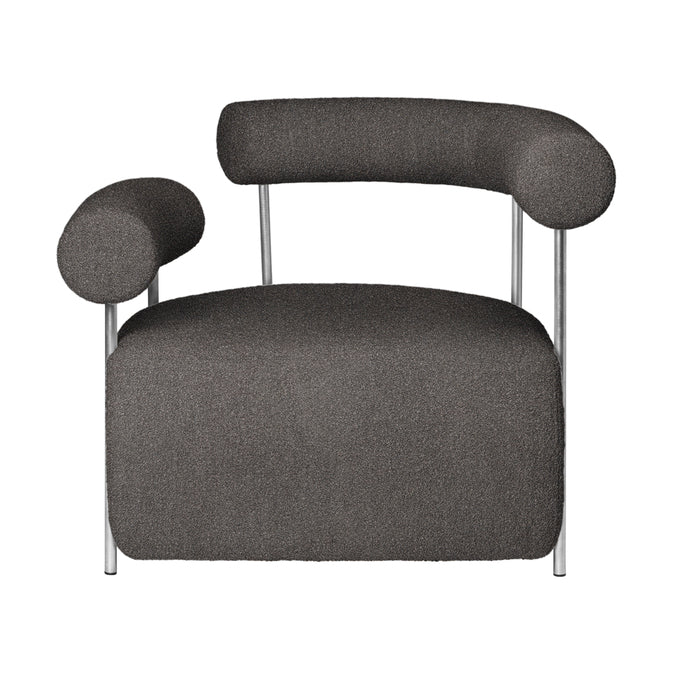Fauteuil lounge Solitude gauche gris foncé