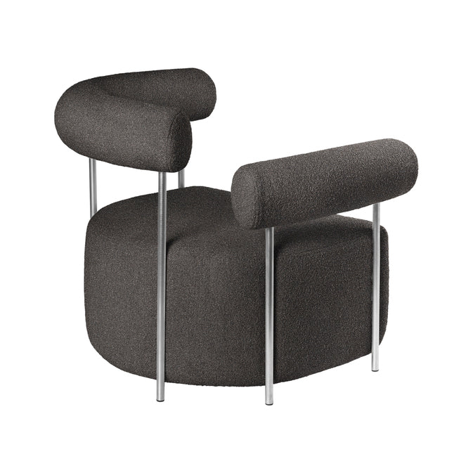 Fauteuil lounge Solitude gauche gris foncé