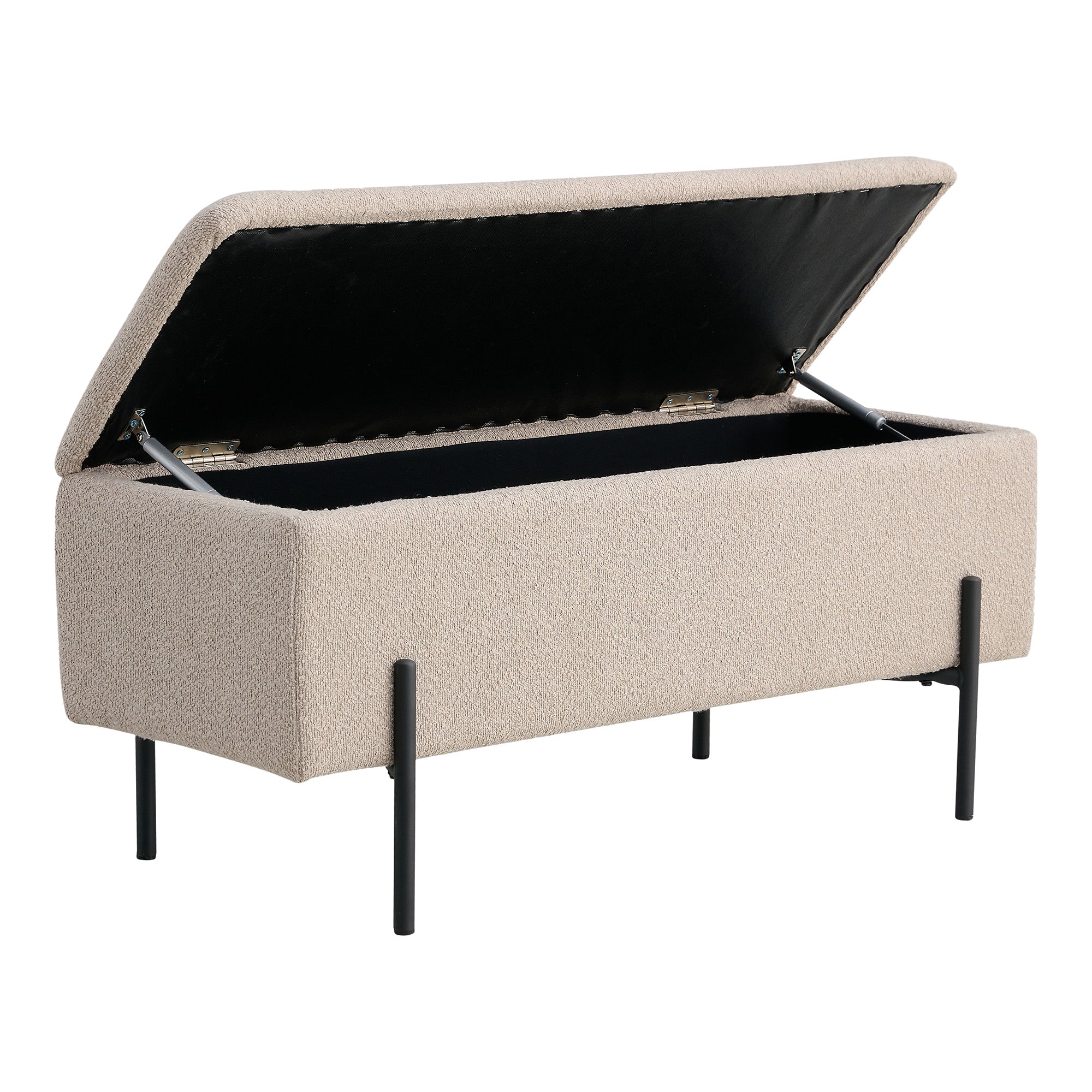 Banc Watford avec rangement bouclé beige