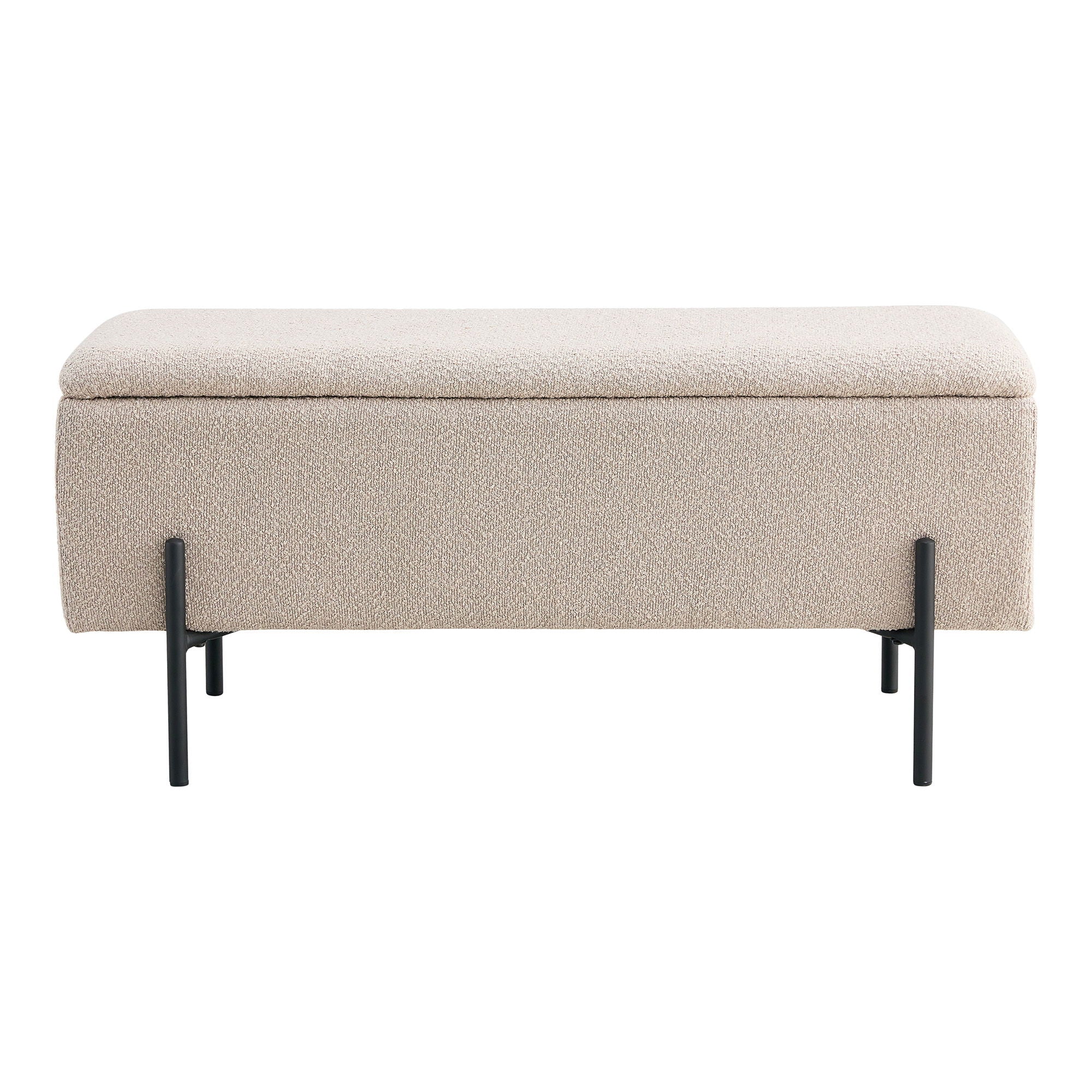 Banc Watford avec rangement bouclé beige