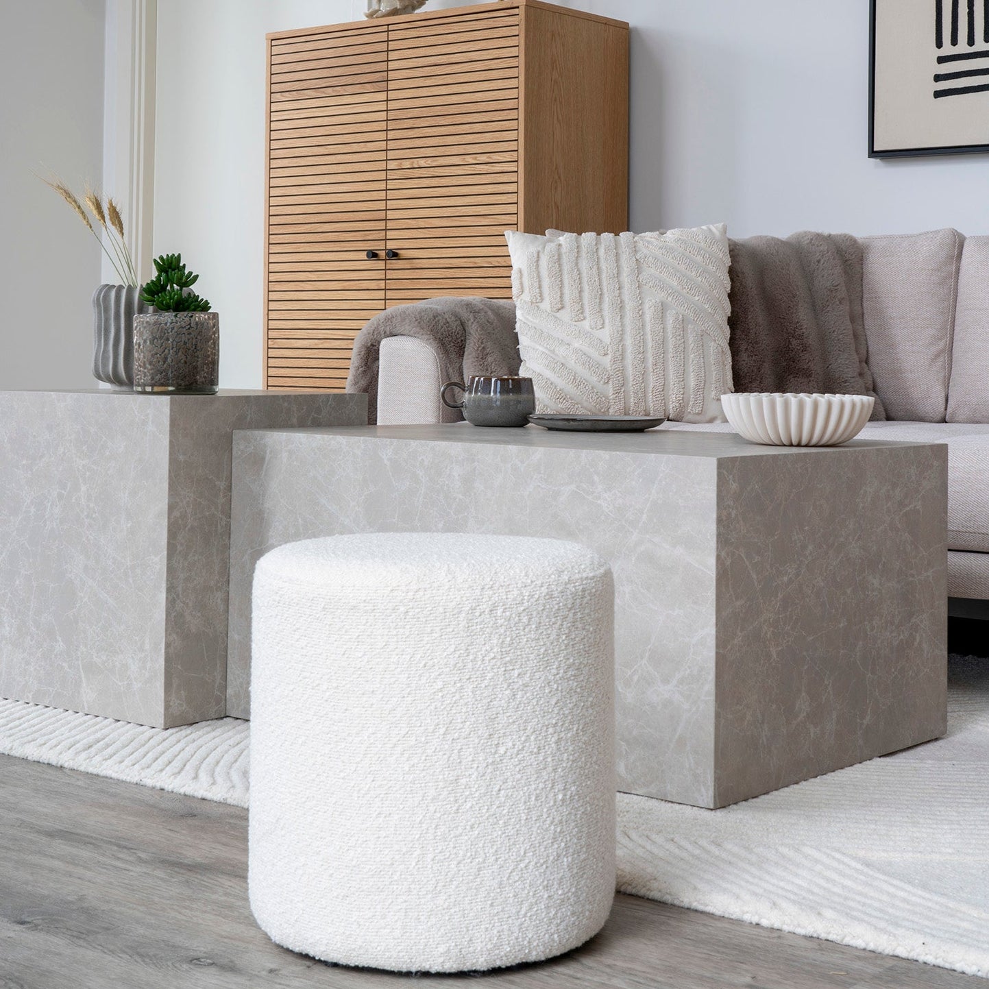 Pouf Ejby Blanc