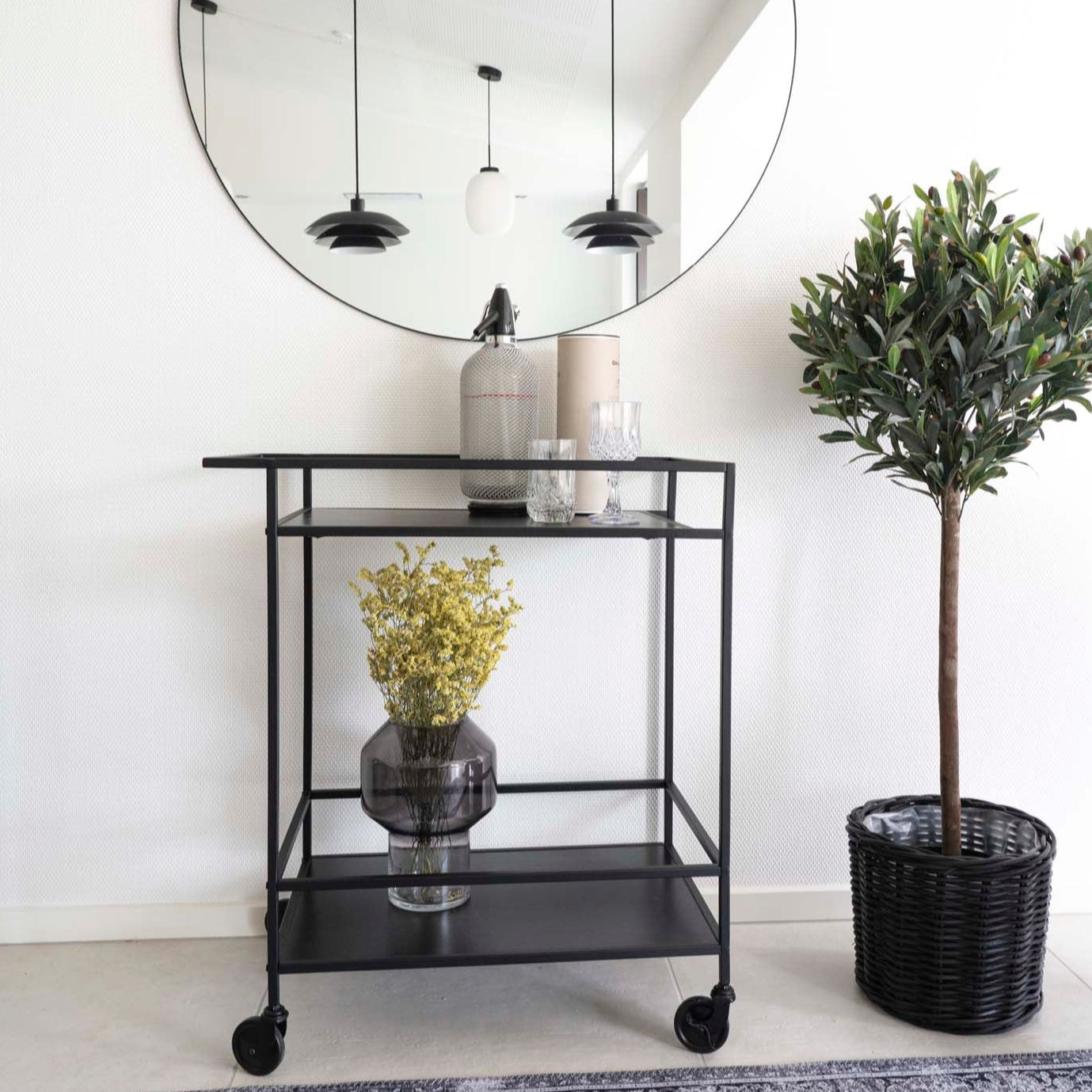 Vita black bar cart