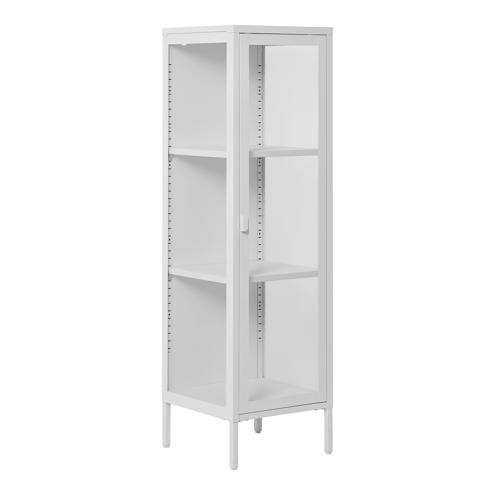 Cabinet vitrine étroit Brisbane blanc
