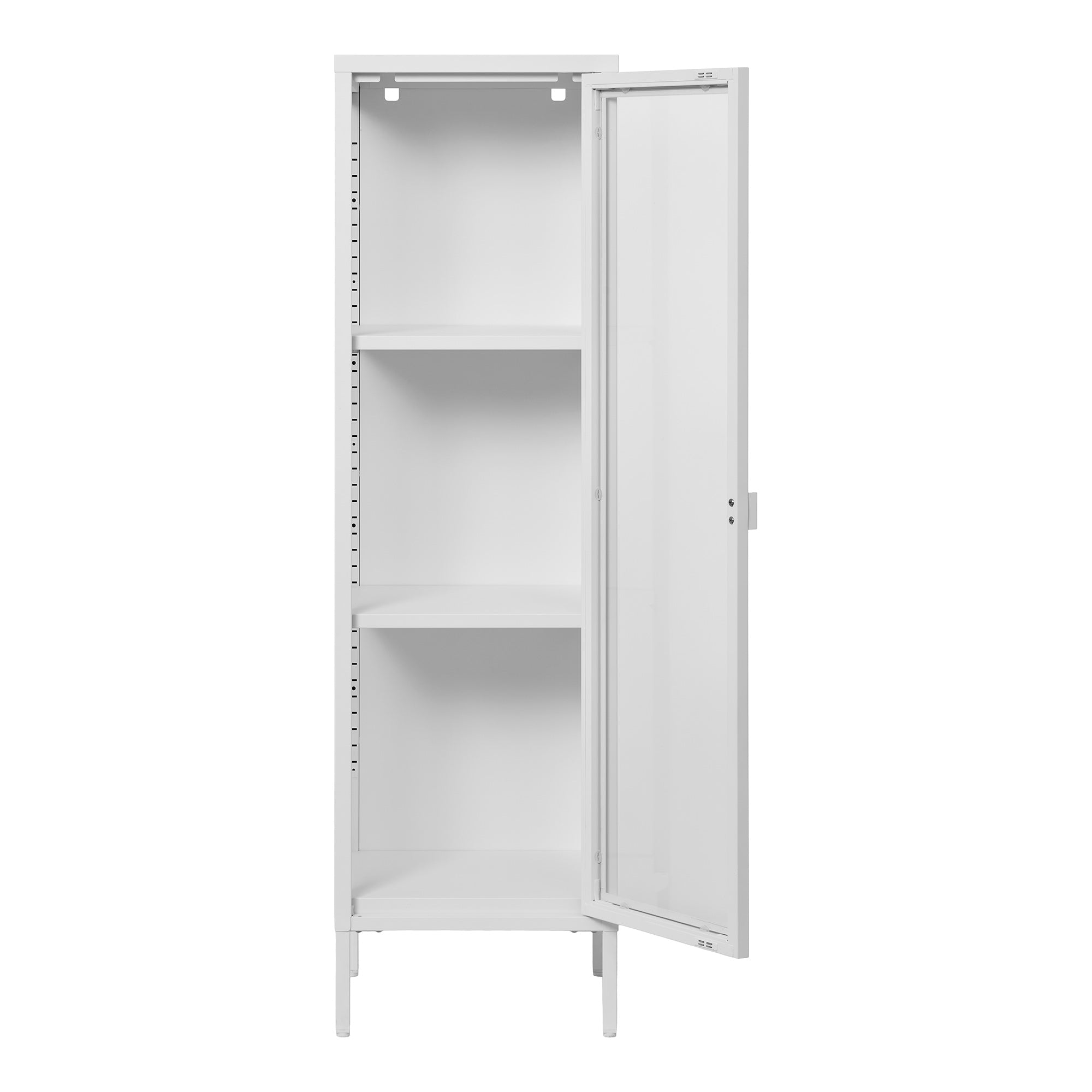 Cabinet vitrine étroit Brisbane blanc