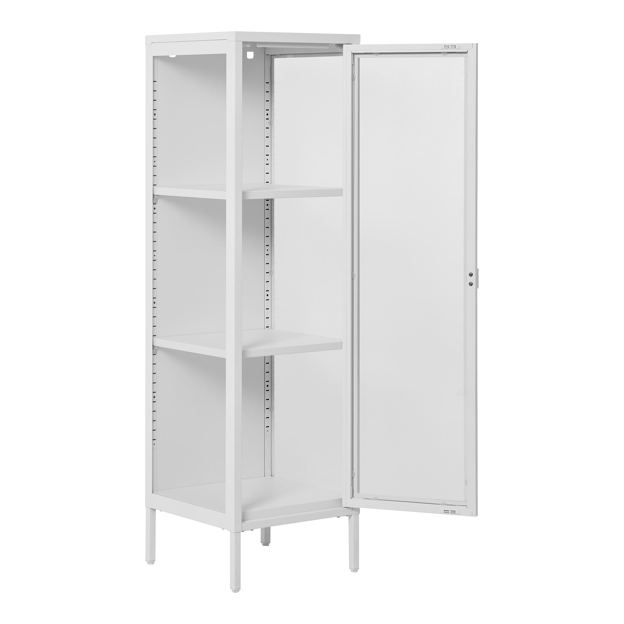 Cabinet vitrine étroit Brisbane blanc