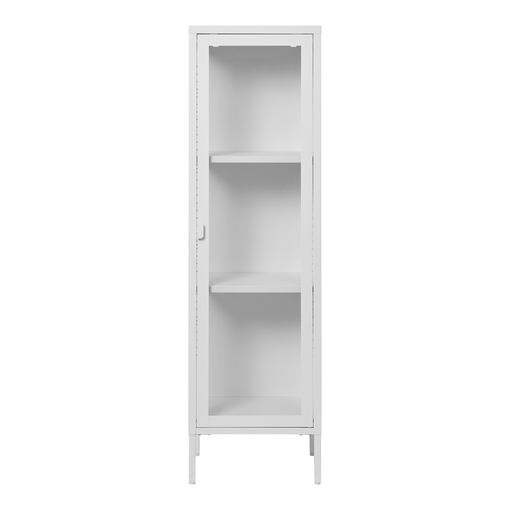 Cabinet vitrine étroit Brisbane blanc