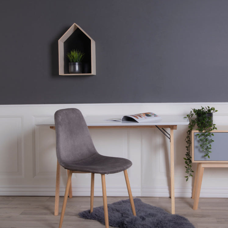 Tapis peau lainée gris