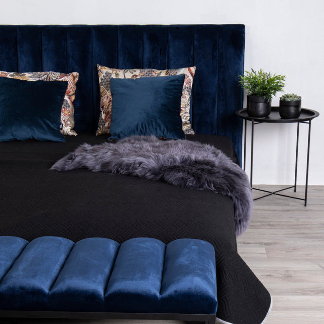 Tapis peau lainée gris