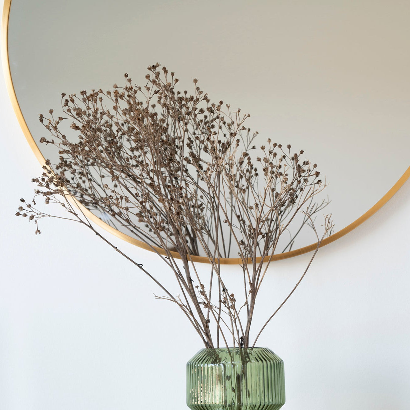 Miroir rond Madrid laiton
