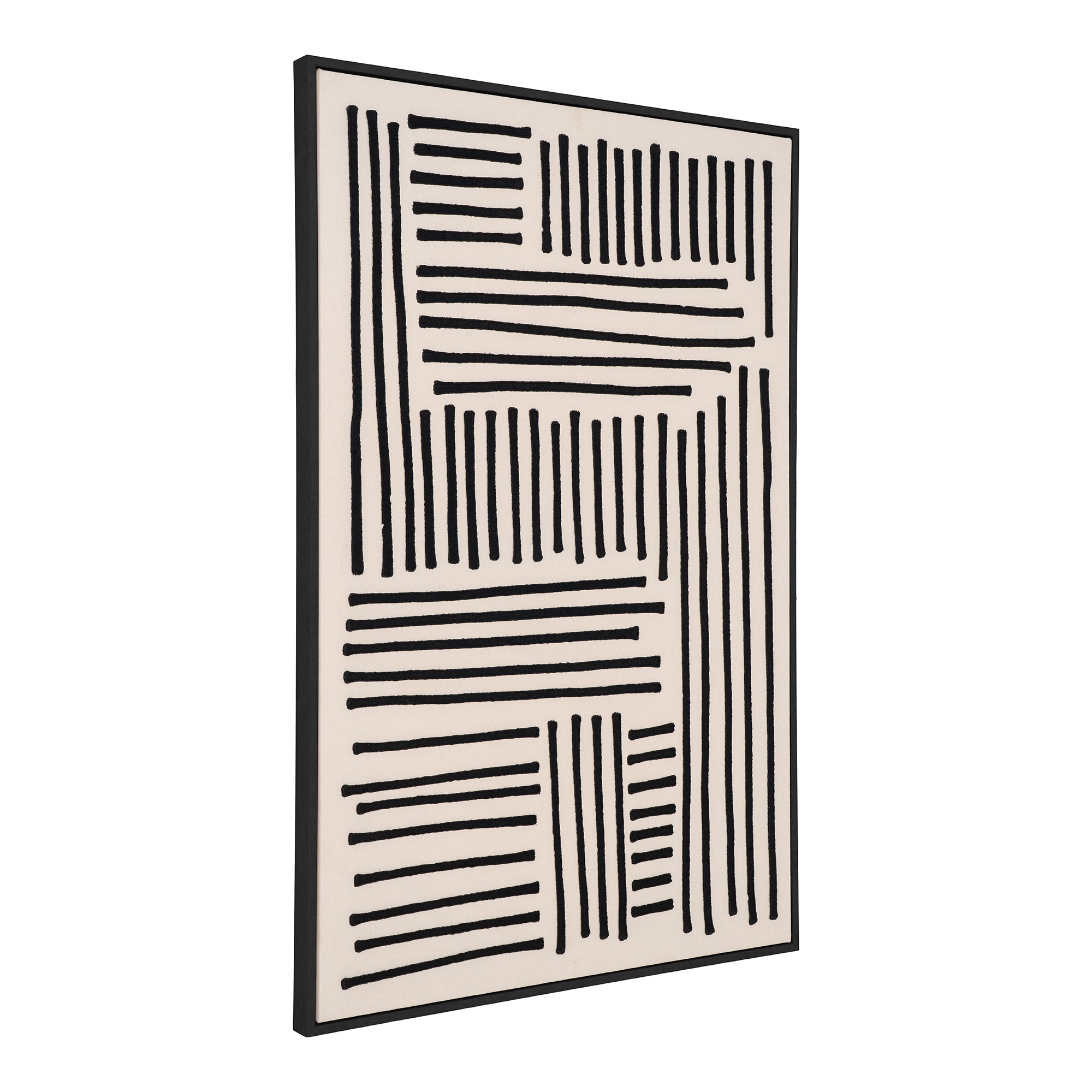 Lipari black beige canvas print No.1