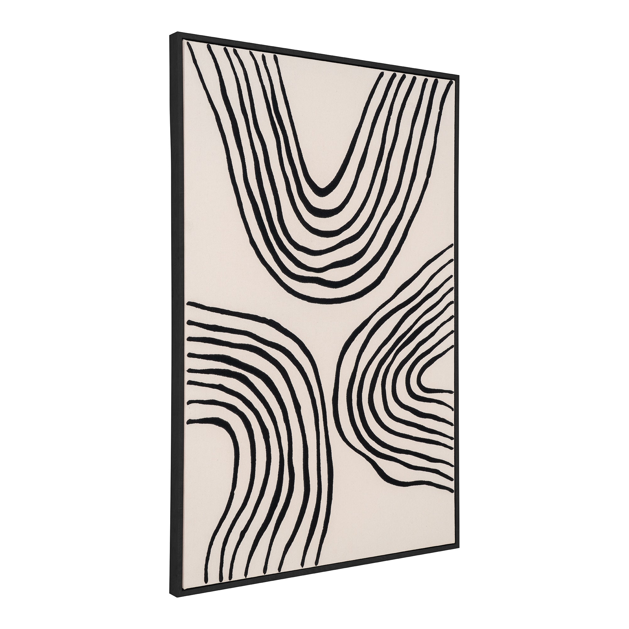 Lipari black beige canvas print No.2