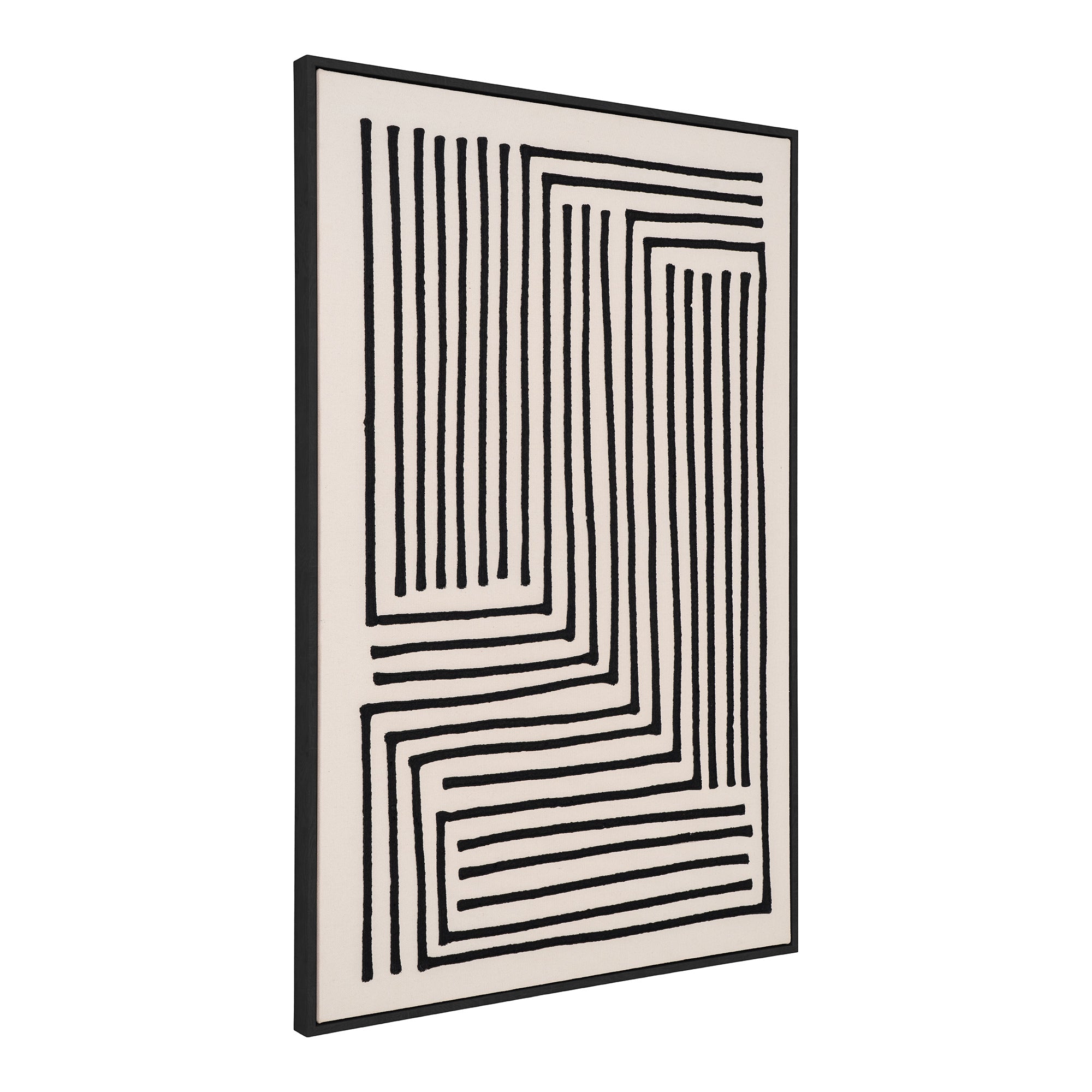 Lipari black beige canvas print No.3
