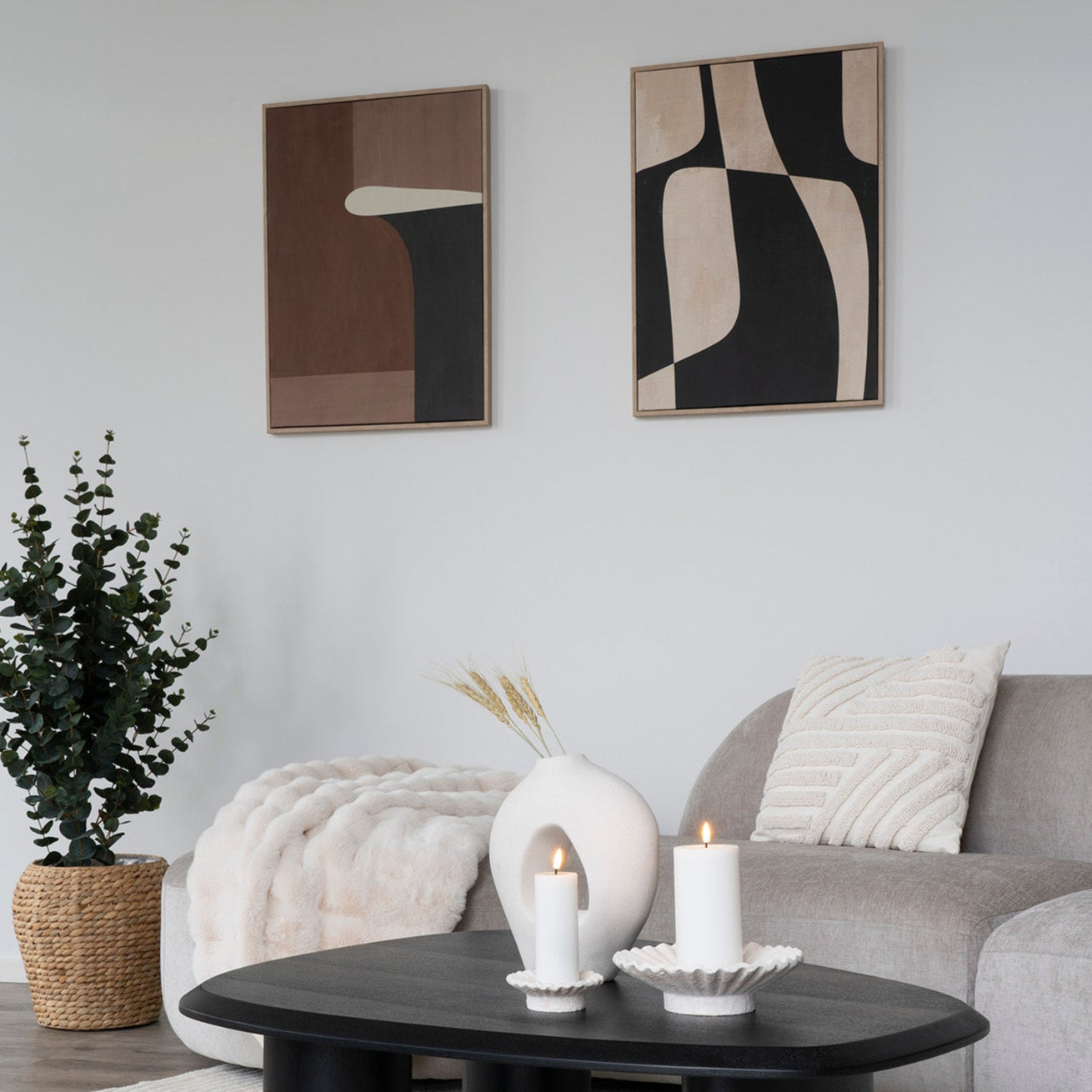 Canvas print Cape Town brown beige No.3