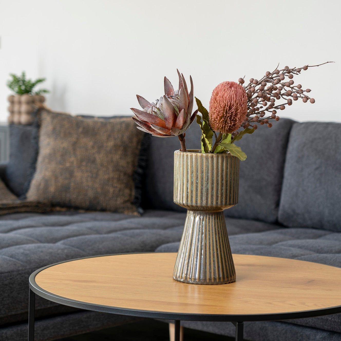 Künstlicher Strauß rosa Protea