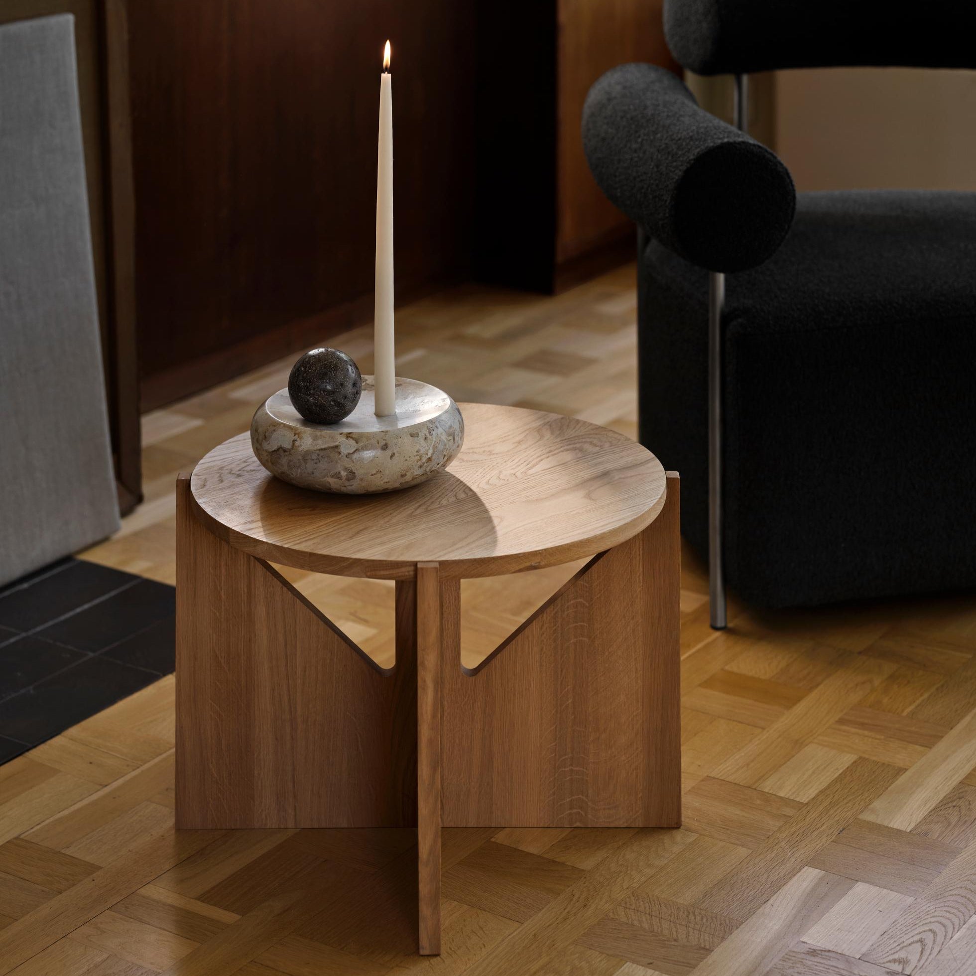 Table basse Simple en chêne laqué