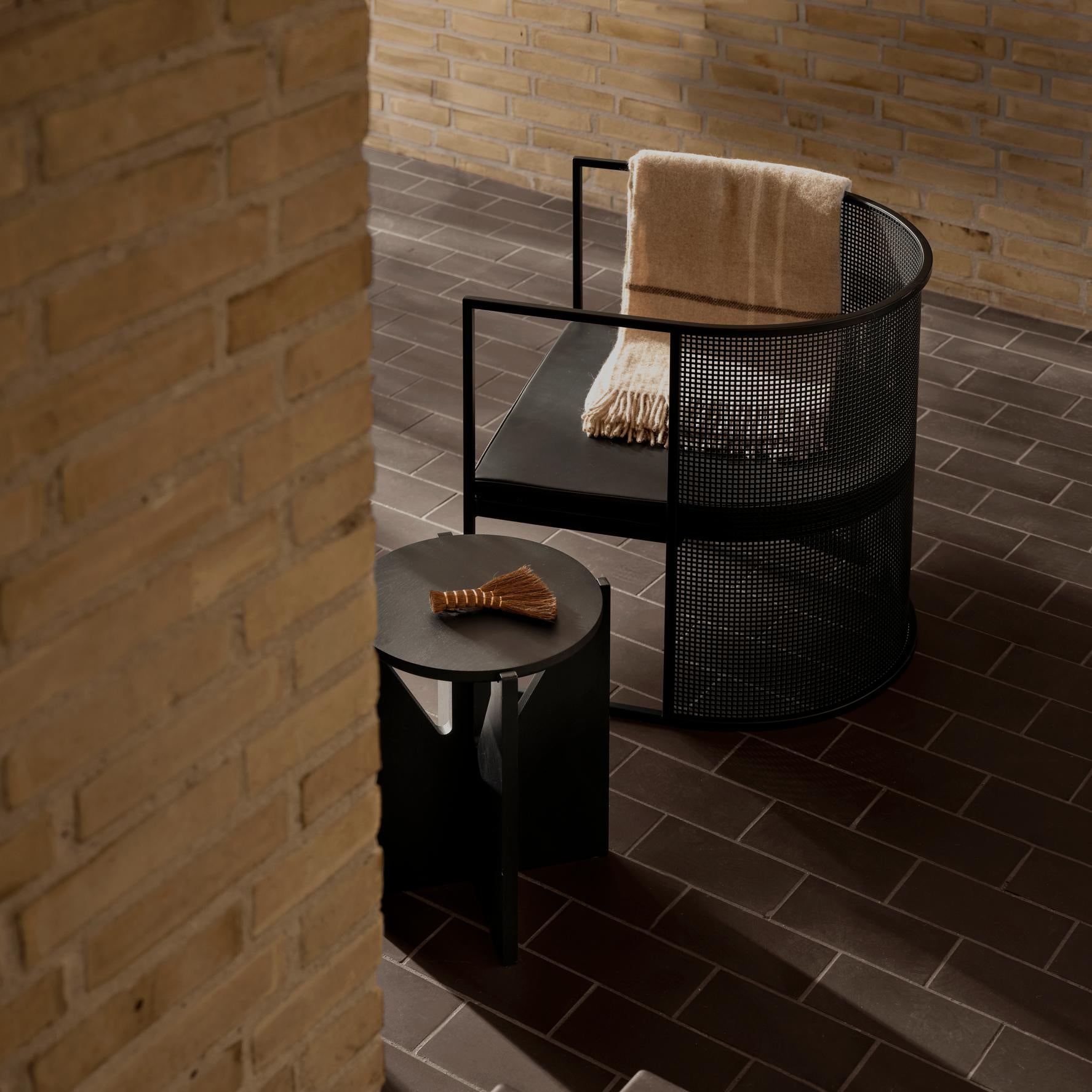 Tabouret Simple en chêne noir