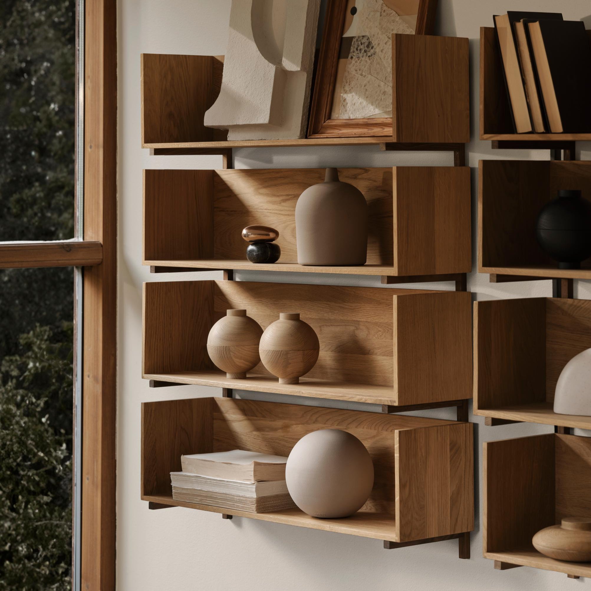 Sphère en bois en chêne clair