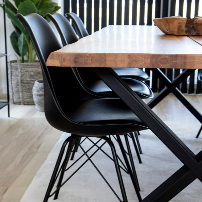 Chaise de salle à manger Oslo noire
