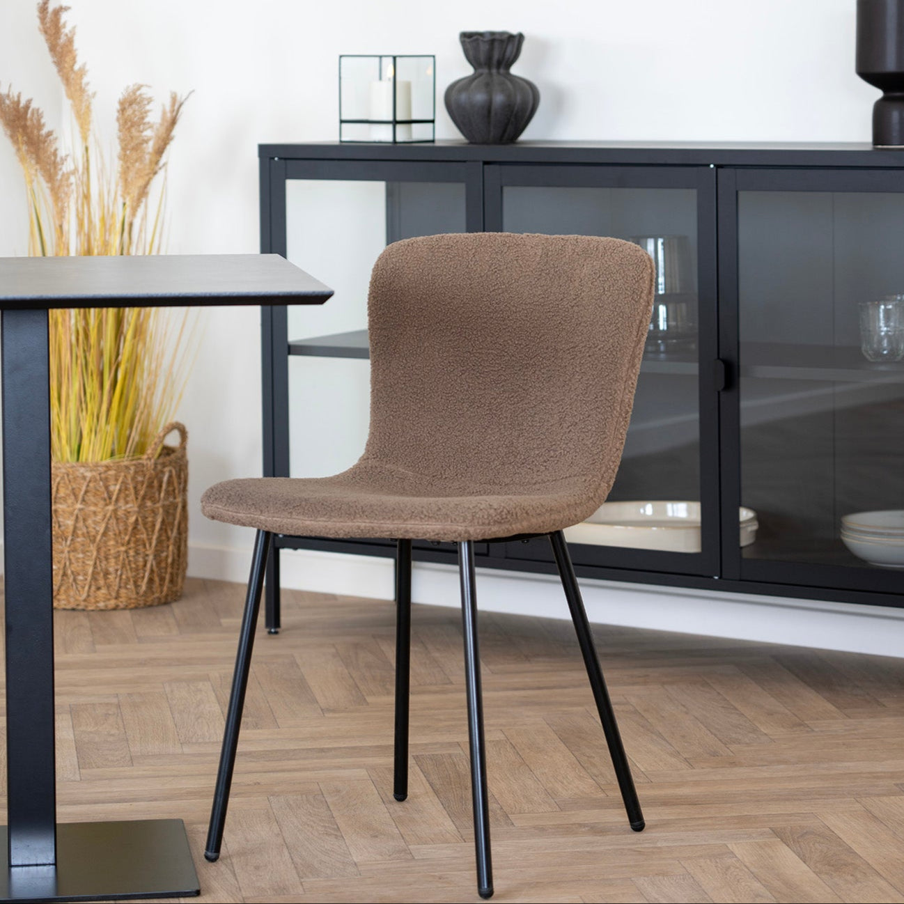 Chaise de salle à manger Halden brun foncé