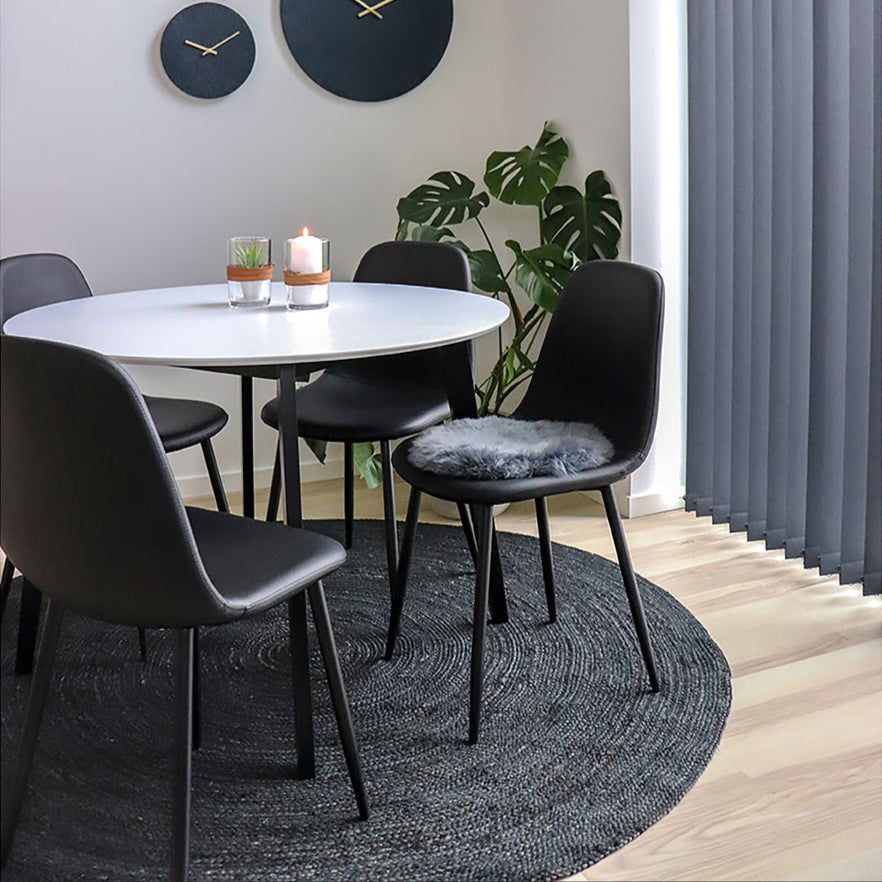 Chaise de salle à manger Stockholm noire