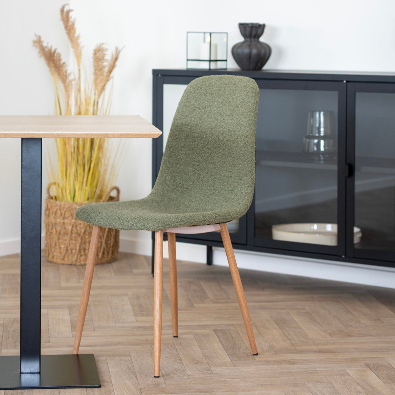 Chaise de salle à manger Stockholm vert foncé