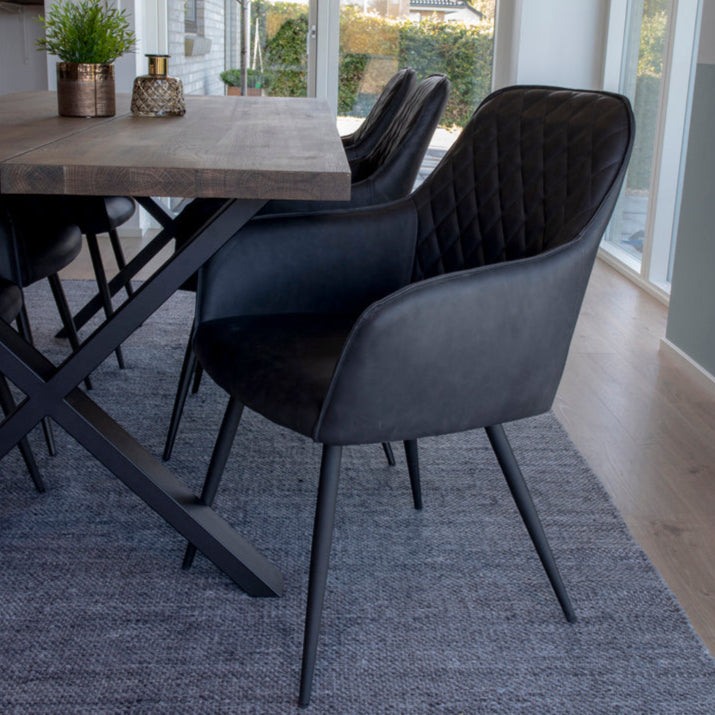 Chaise de salle à manger Harbo gris foncé