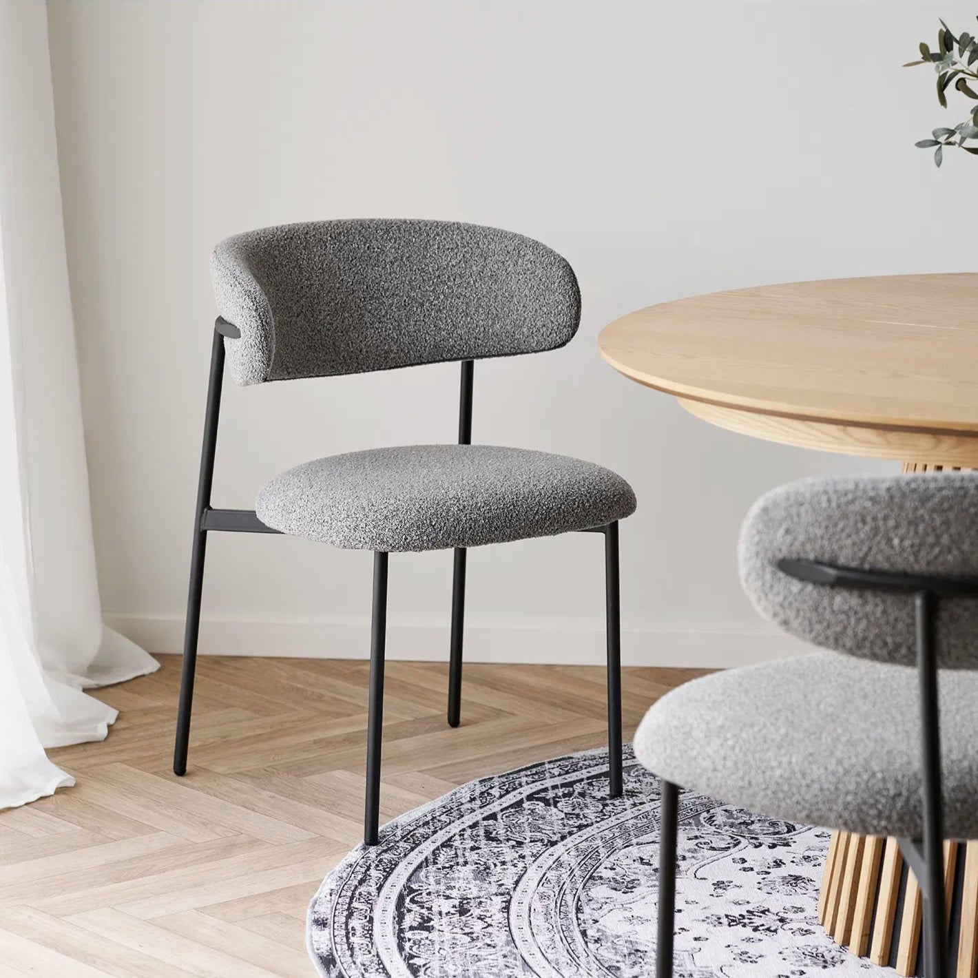 Chaise de salle à manger Mira gris clair
