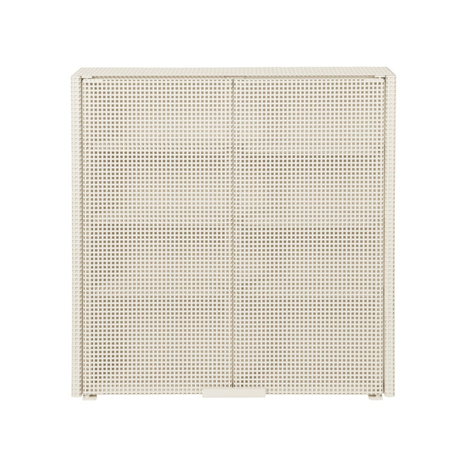 Meuble mural Grid beige en acier perforé