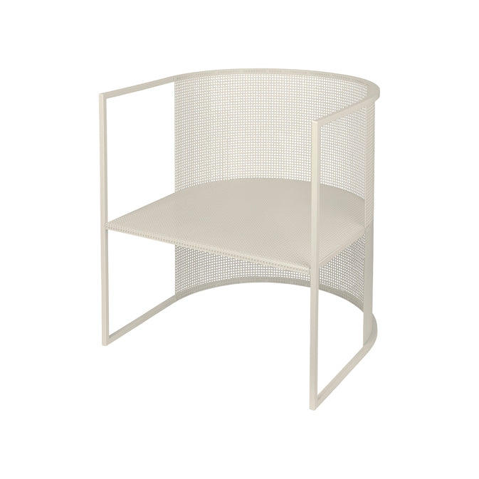 Fauteuil lounge Bauhaus en acier beige