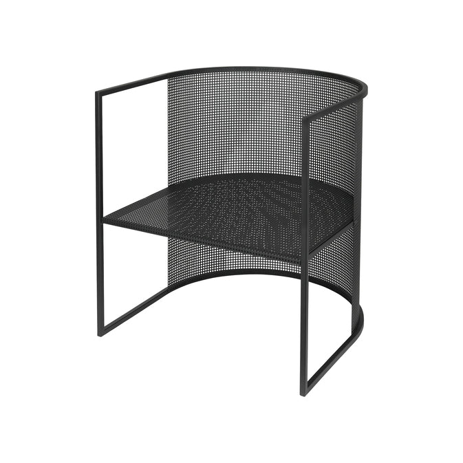 Fauteuil lounge Bauhaus en acier noir