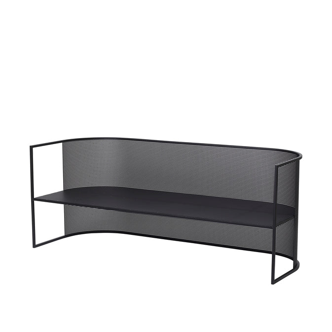 Banc lounge Bauhaus en acier noir