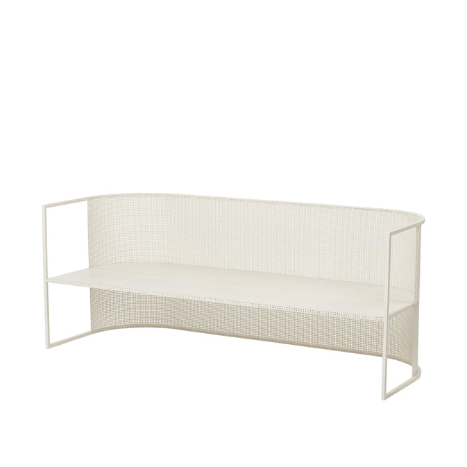 Banc lounge Bauhaus en acier beige