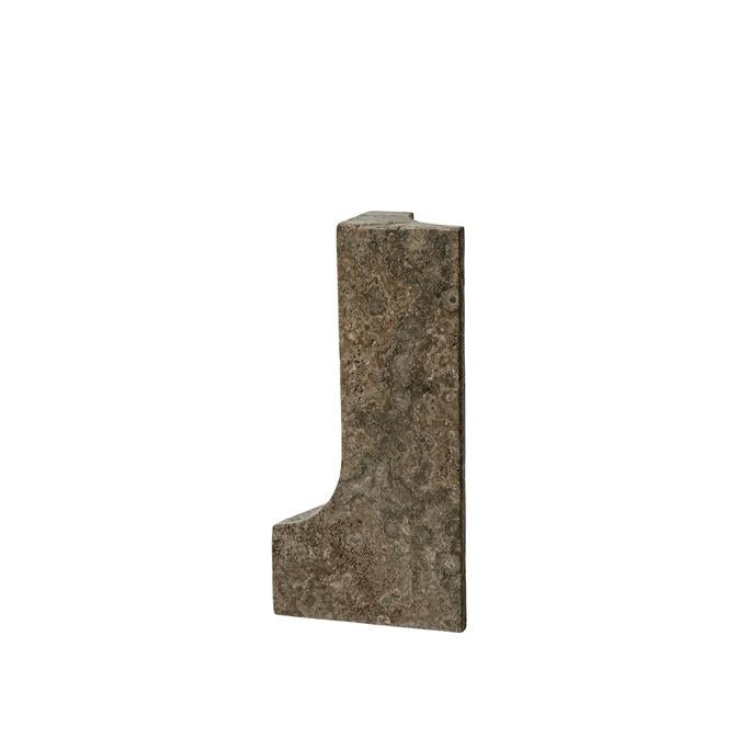 Sculpture Archetype en travertin brun