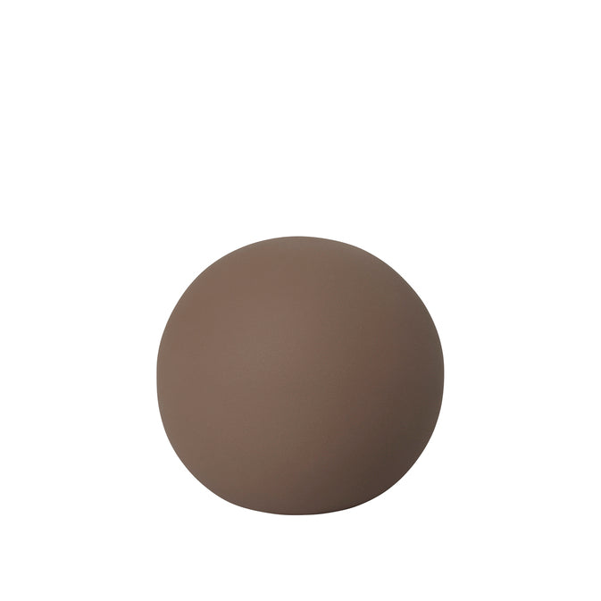 Sculpture Globe M en terracotta brune