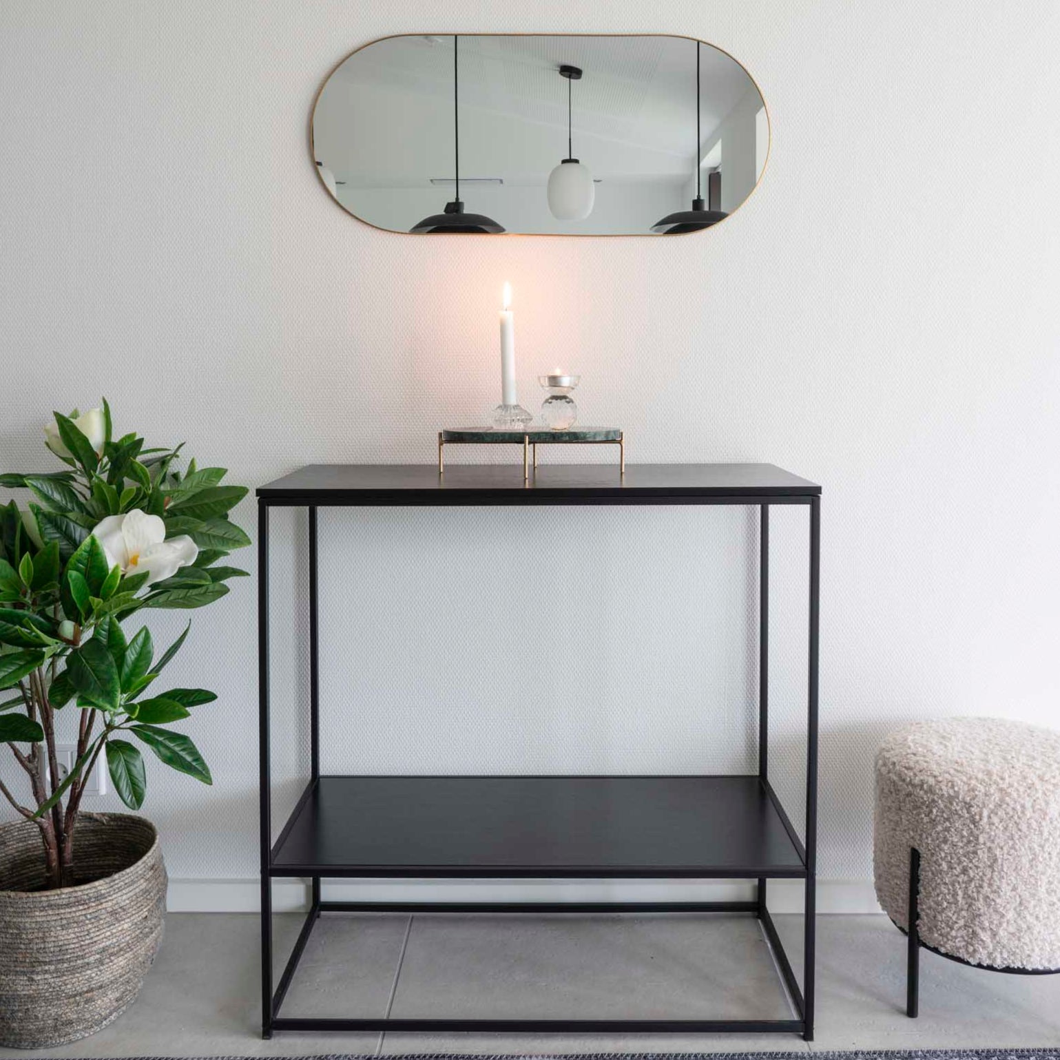 Miroir mural Jersey laiton