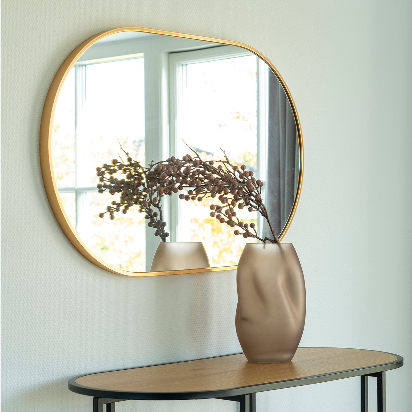 Miroir Madrid aluminium doré
