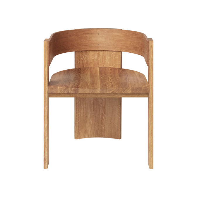 Chaise de salle à manger Collector en chêne et noyer