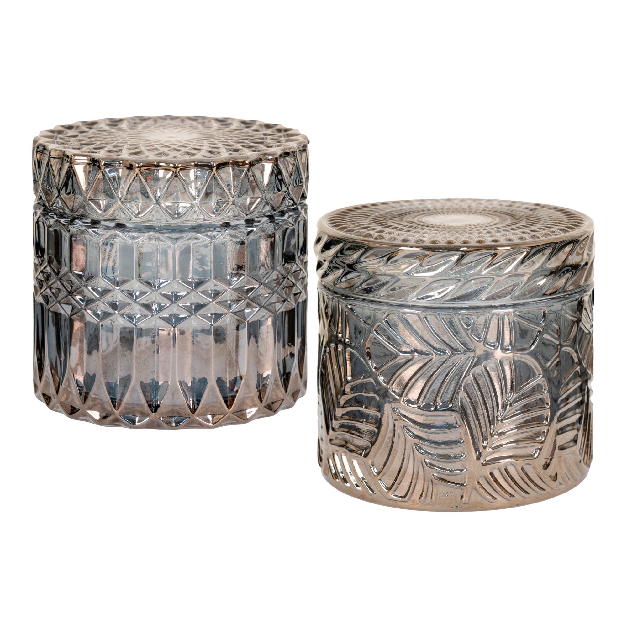 Pots en verre fumé design