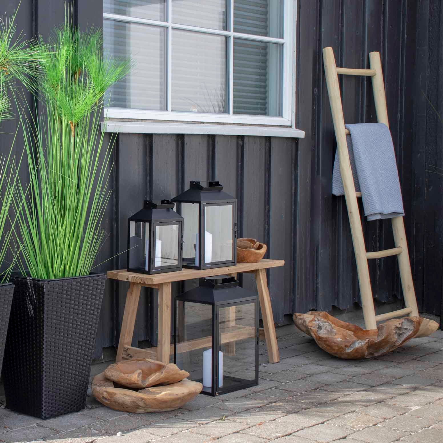 Échelle décorative en teck naturel