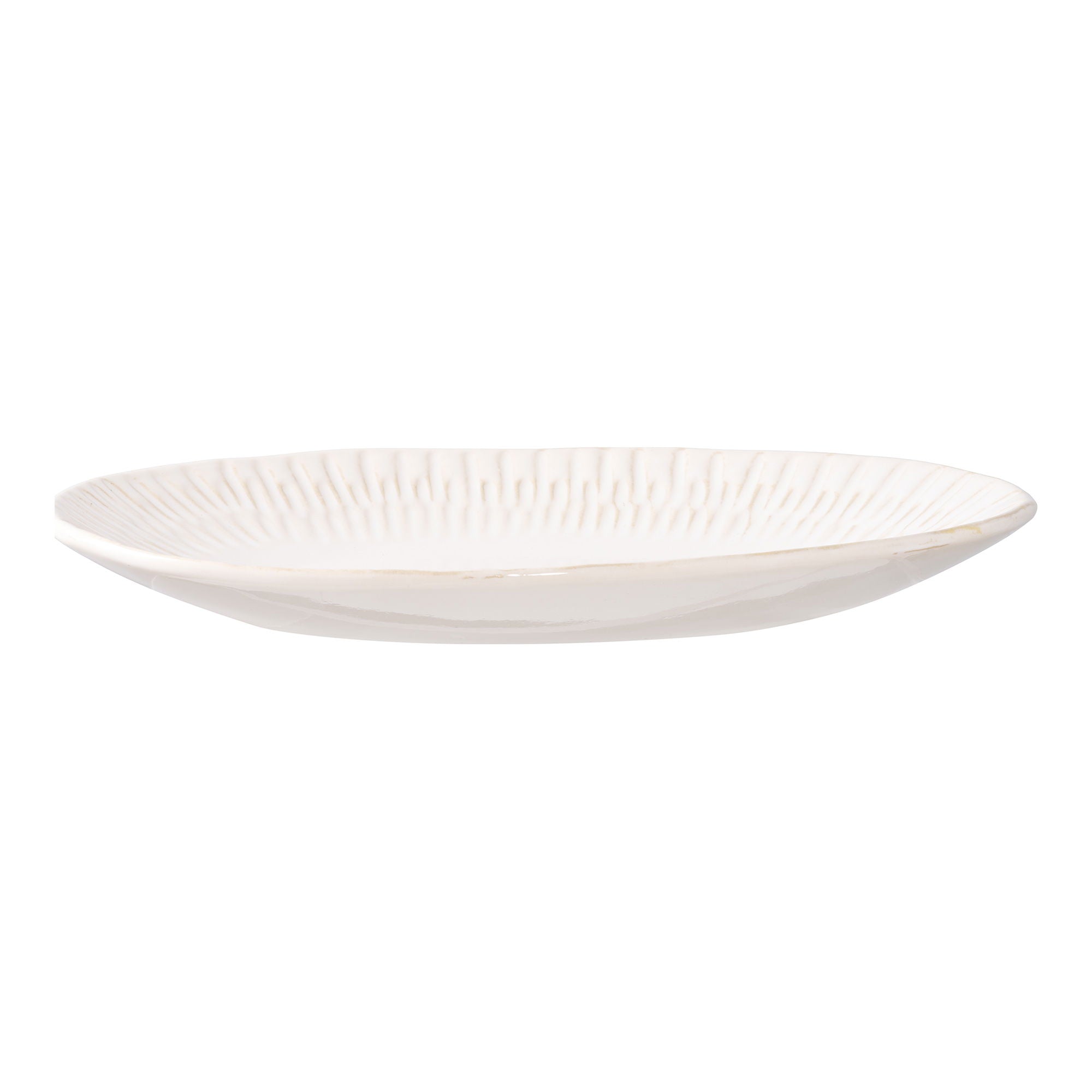 Plateau asymétrique en céramique blanche
