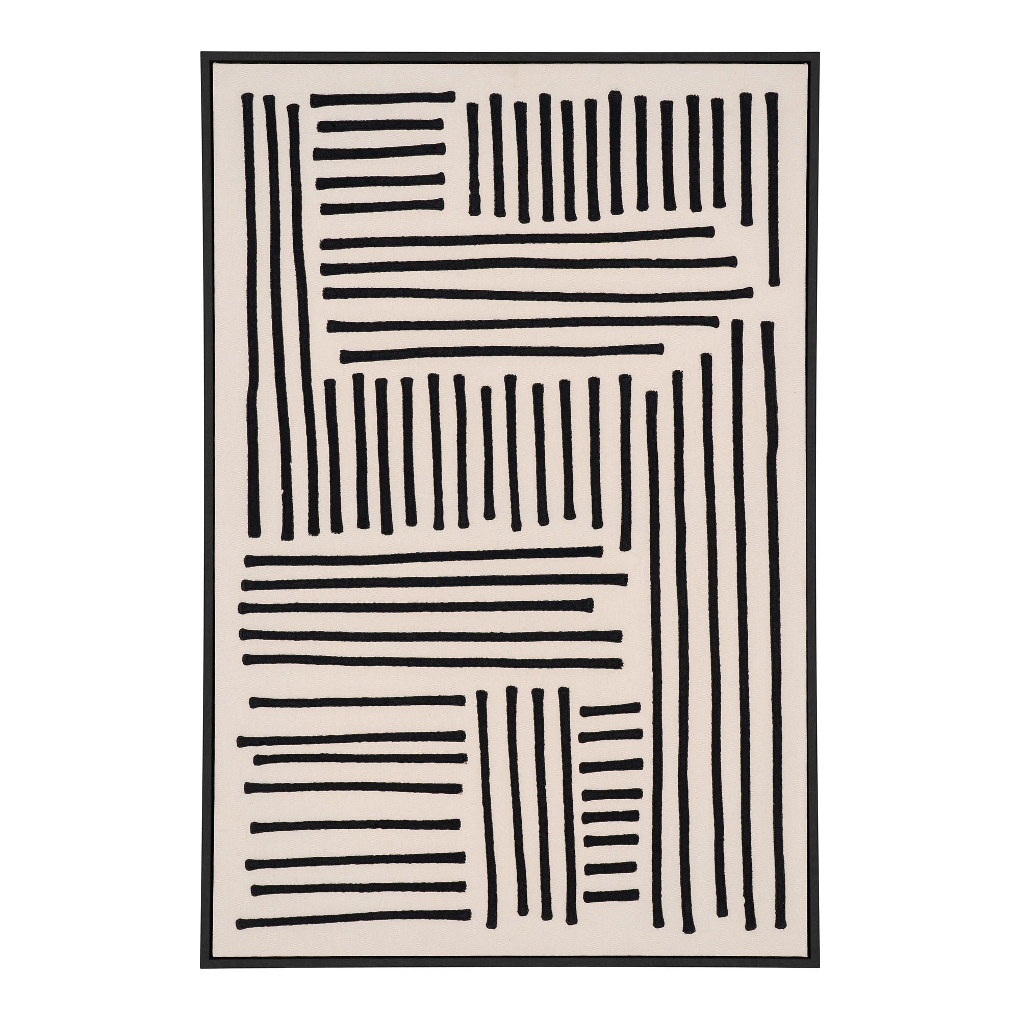 Lipari black beige canvas print No.1