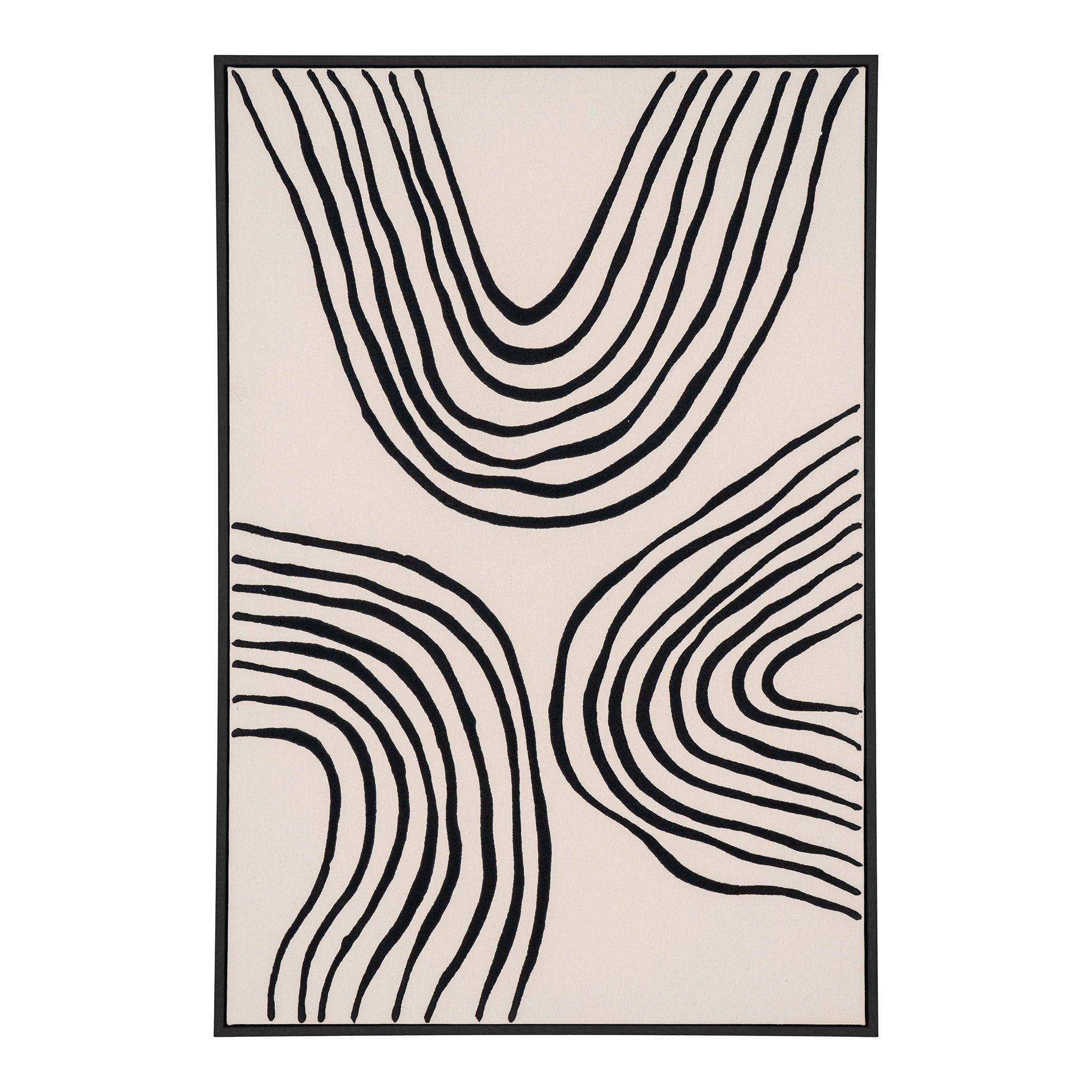 Lipari black beige canvas print No.2