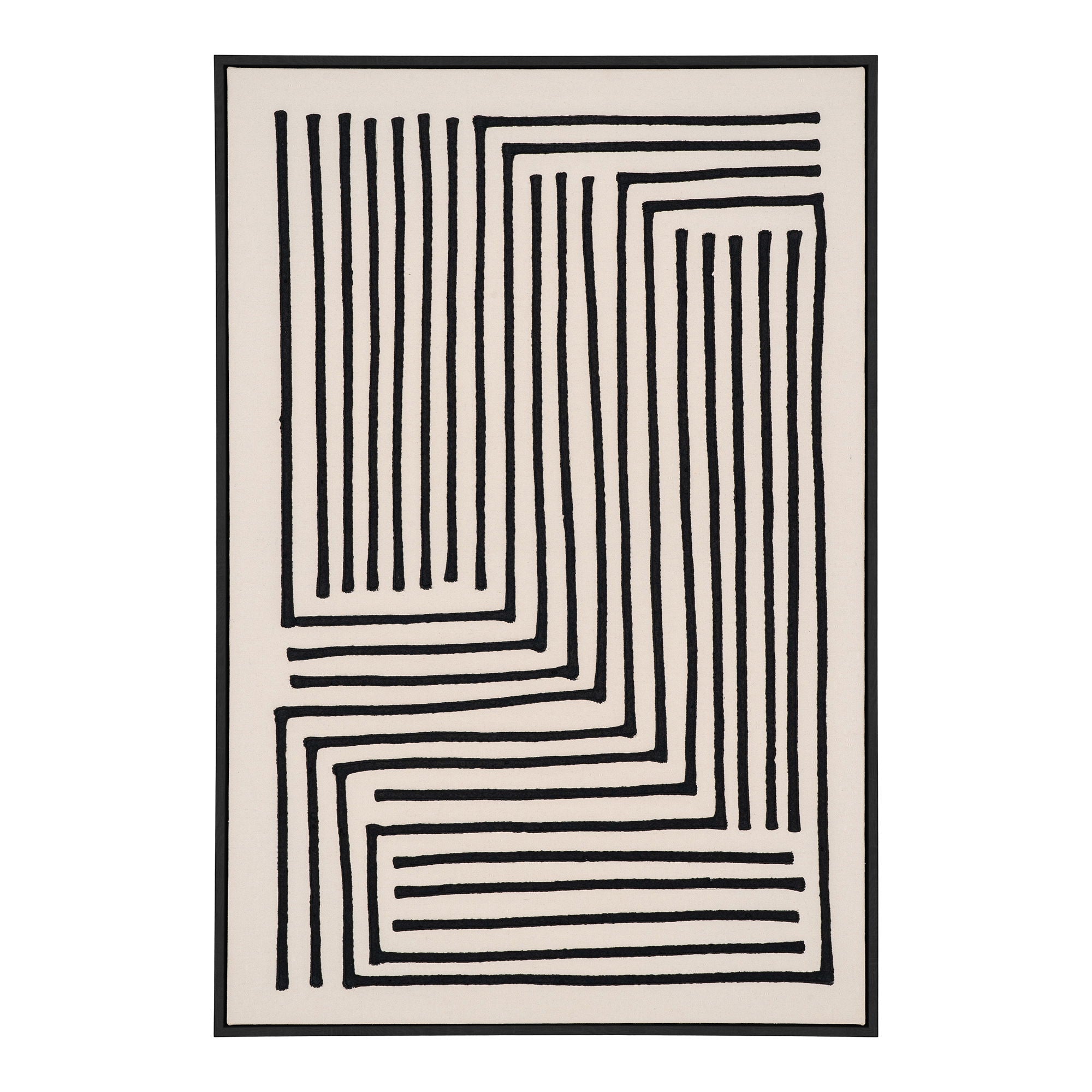 Lipari black beige canvas print No.3