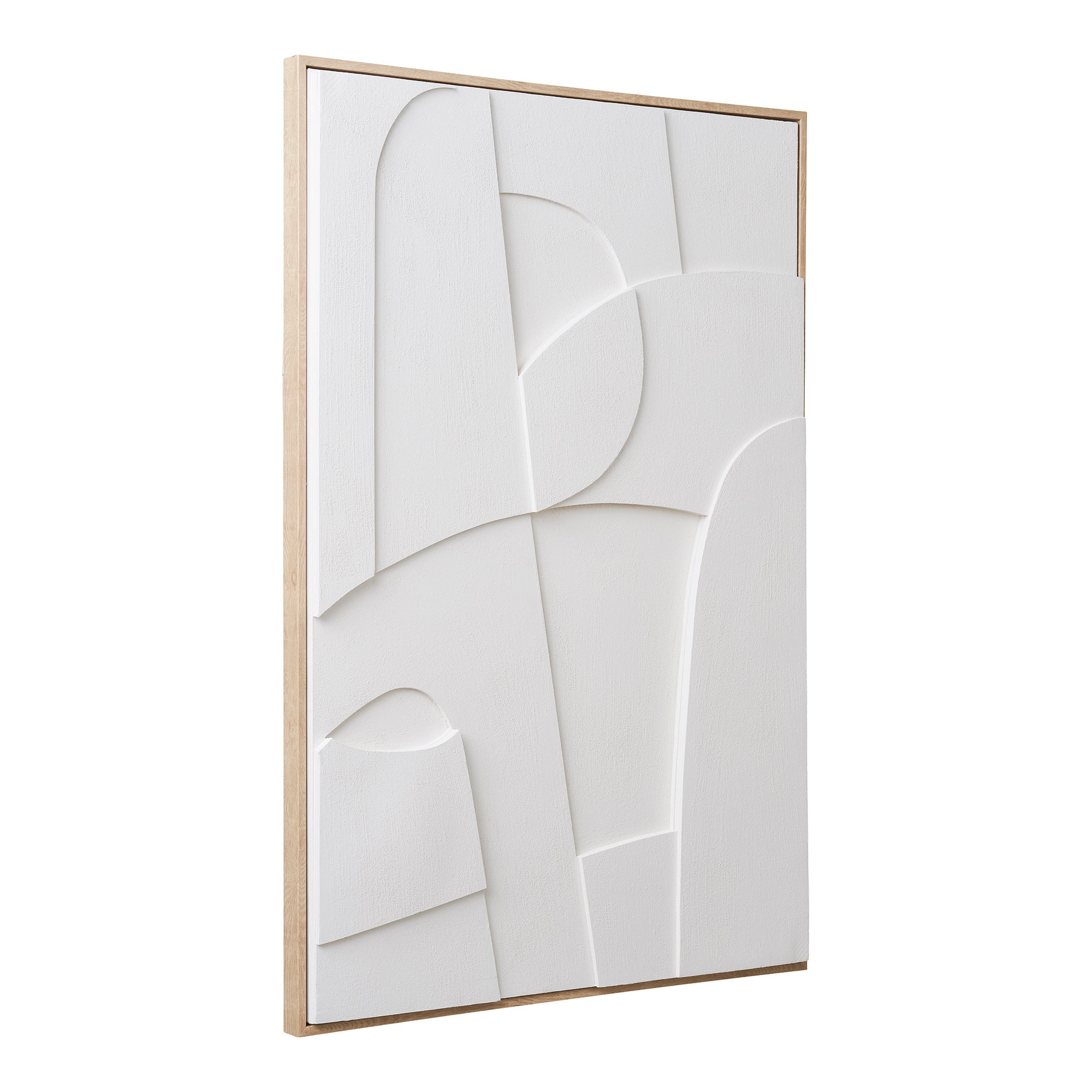 Weiße Relief-Wanddekoration Madeline